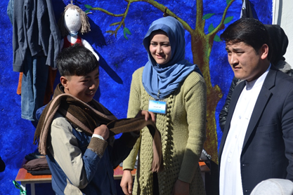 تصویر از دیوار مهربانی در شهر کابل افتتاح شد