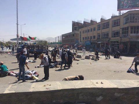 تصویر از قربانیان حمله انتحاری دهمزنگ شهر کابل به۵۰ تن رسید+ عکس