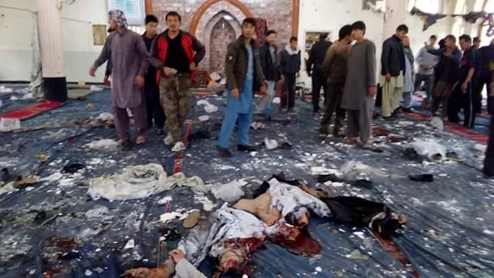 تصویر از مسجد باقر العلوم مورد حمله انتحاری قرار گرفتند+عکس