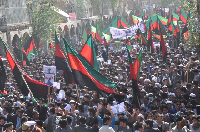 تصویر از تظاهرات بزرگ درکابل