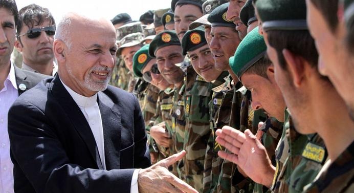 تصویر از سخنان رئیس جمهور در حمایت از نیروهای امنیتی افغان