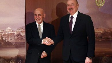 تصویر از گفتگوی رئیس جمهور روی همکاری های دوجانبه با رئیس جمهور آذربایجان