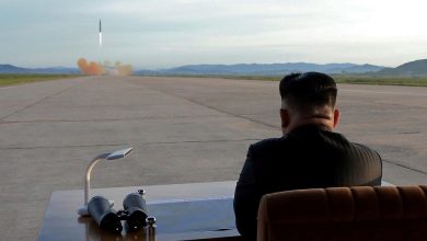 تصویر از کوریای شمالی بسوی جاپان موشک پرتاب کرد