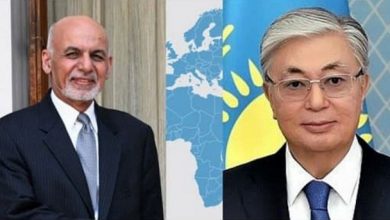 تصویر از گفتگوی تلفنی رئیس جمهور غنی با رئیس جمهور قزاقستان