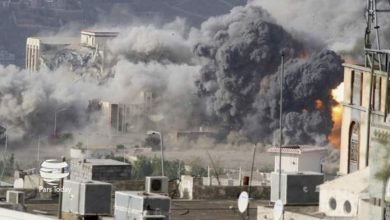 تصویر از جنگنده‌های اماراتی در15 نوبت صنعاء پایتخت یمن را بمباران کردند