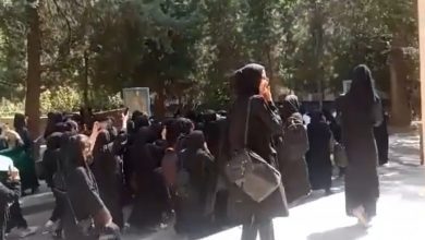 تصویر از دانشجویان دختر در دانشگاه تعلیم و تربیه کابل نیز اعتراض کردند