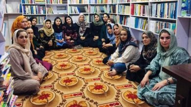تصویر از کتابخانه «زن» در شهر کابل از سوی طالبان بسته شد
