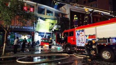 تصویر از انفجار در یک رستورانت در چین 31 کشته برجای گذاشت