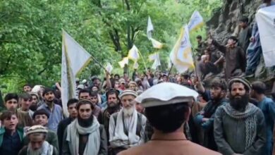 تصویر از باشندگان ولسوالی وایگل نورستان در مقابل طالبان اعتراض کردن